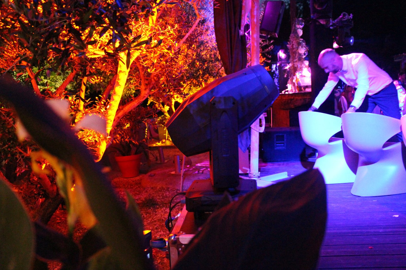 lyre mise en éclairage