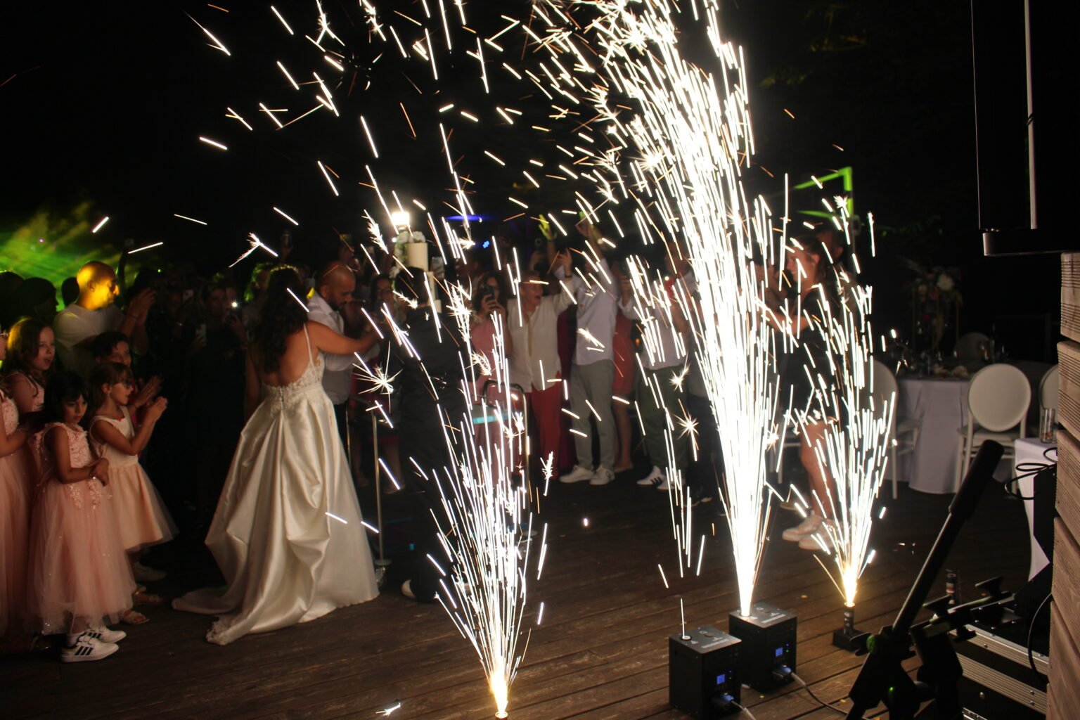 mariage machine à étincelles froide PMN EVENT